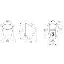 DELABIE Urinal FINO WF wasserlos wandhängend...