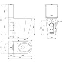 WC MONOBLOCO 700 PMR mit Spülkasten Edst. 1.4301...