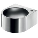 Waschtisch FACIL Hahnloch D35 links ohne Überlauf Edst. 1.4301 satiniert