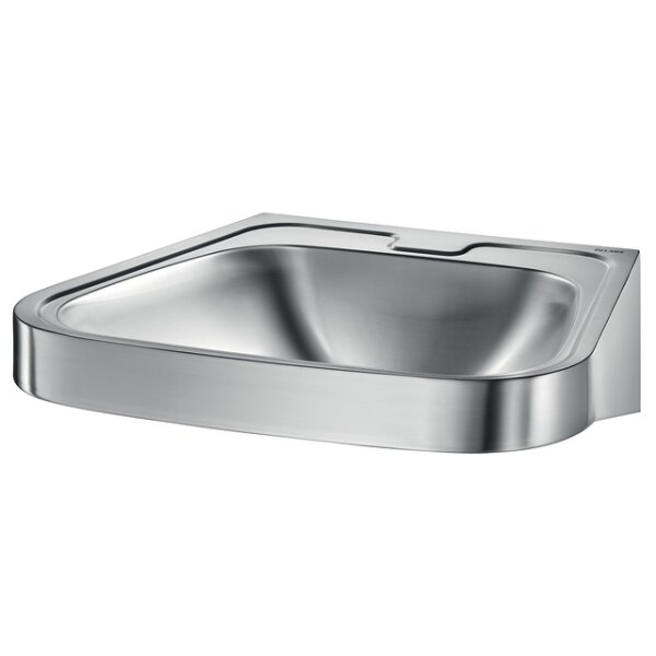 Waschtisch FRAJU ohne Hahnloch mit Überlauf Edst. 1.4301 satiniert