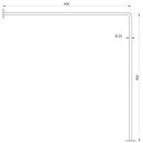 DELABIE Vorhang-Stange Eckversion Durchmesser 20...