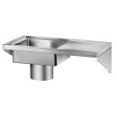 DELABIE Gipsbecken wandhängend Edelstahl 1.4301...