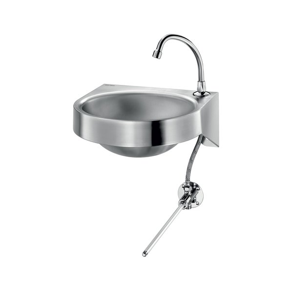 Waschtisch GENOU m. Kniebet. wandh. Hl. D 22 mm re Edst. 1.4301 sat