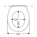 Duroplast WC Sitz mit Edelstahlscharnieren