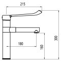 Einhebelmischer schwenkbar, H160mm, mit 2 BIOCLIP-Edelstahlausl&auml;ufen
