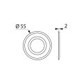 DELABIE Wandrosette profiliert D55x27x2 mm für Ventil G3/4B