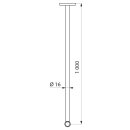 Deckenhalter L 1.000 mm für Vorhang-Stange D16 mm...