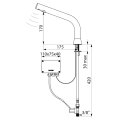 Waschtisch-Ventil BINOPTIC G3/8B H170mm Netzbetrieb 230/12V