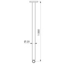 Deckenhalter L 1.000 mm für Vorhang-Stange D20 mm...