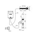 WC-Sp&uuml;larmatur TEMPOMATIC G1B Hinterwandmontage 160 mm Feststrom 230/12V