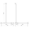 DUHA + Br.H.Stg. vertikal verschiebbar D32 mm Nylon wei&szlig;