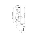 Druckspüler TEMPOCHASSE WC G1 Unterputz/Platte mit Spülrohrverbinder D32/55 7 Sekunden