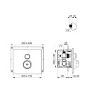 Rohbauset DU-ThermostatMischbatterie.Unterputz...