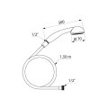 DELABIE Einmalbrausegarnitur gelb 1500 mm, 25 Stück