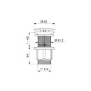 Waschtisch-Ablaufventil mit wasserlosem Geruchsverschluss