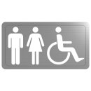 DELABIE Wandsymbol für barrierefreies Unisex-WC,...